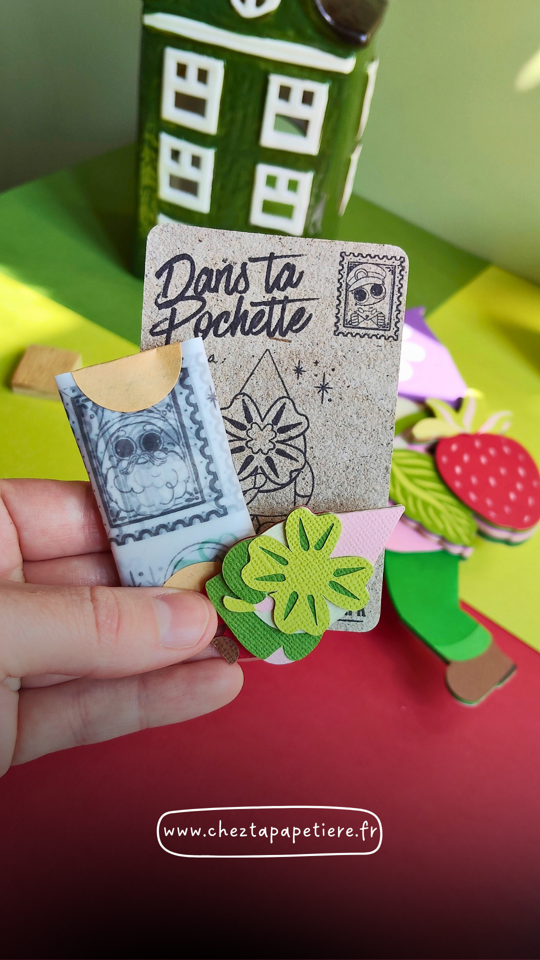 aimant nain de jardin papier fait main creation artisanale decoration frigo amapola