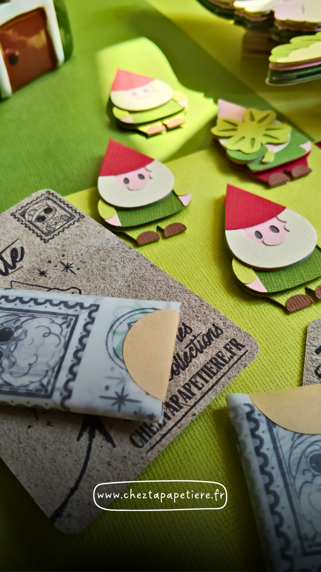 aimant nain de jardin papier fait main creation artisanale decoration frigo amapola